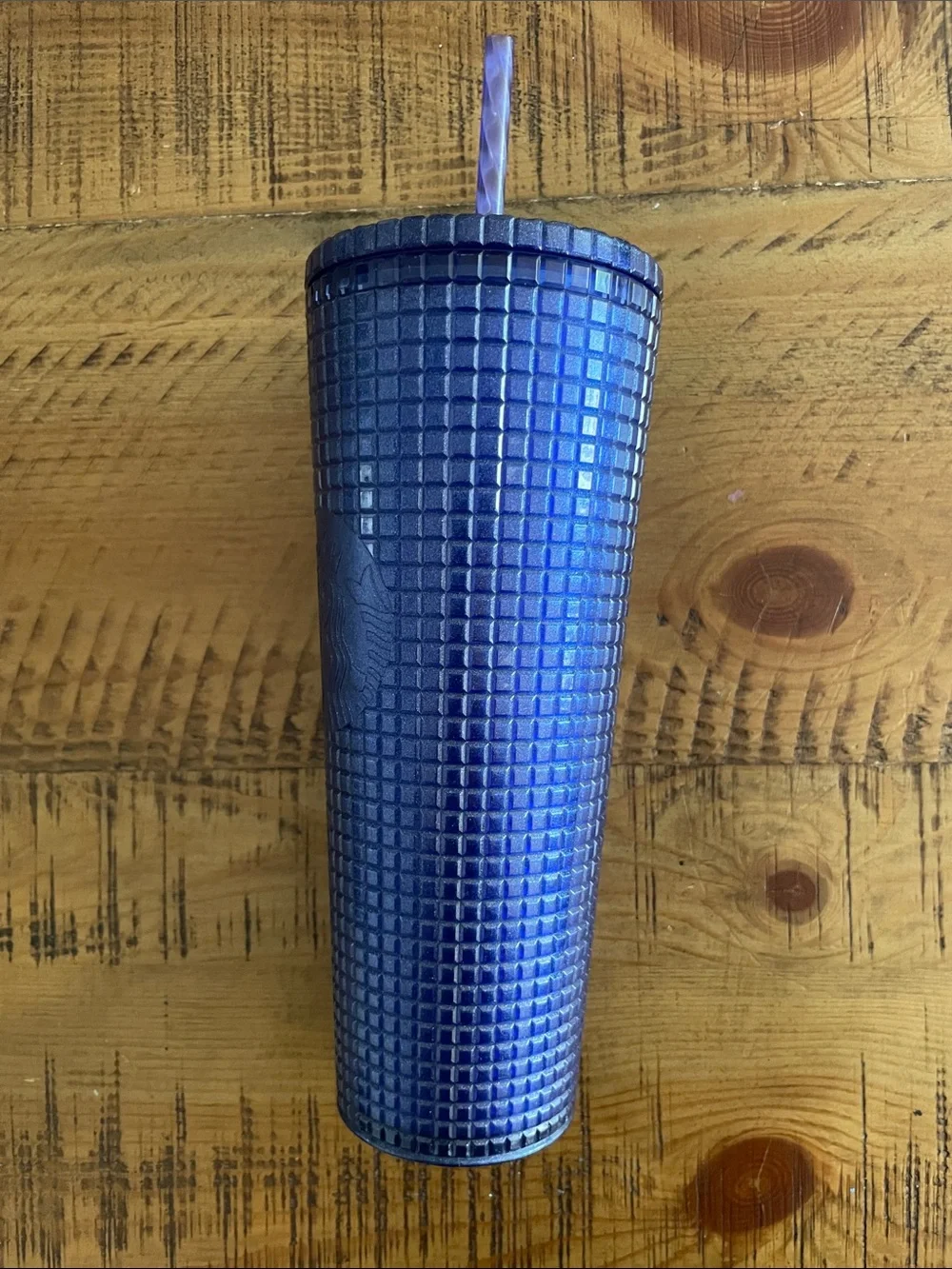 Blue Starbucks Venti Cup with Lid and Straw